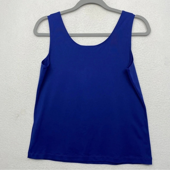 NWT Chico's Microfiber Contemporary Tank Shell Cami Danube Blue 1P /Small Petite - Picture 2 of 6